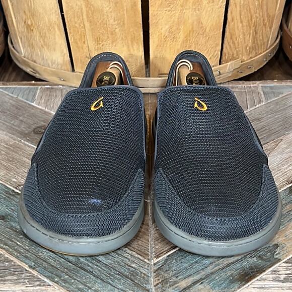 OluKai Nohea Mesh Gray Synthetic Slip-On Comfort Loafers Shoes Mens Size 8 - Picture 4 of 11